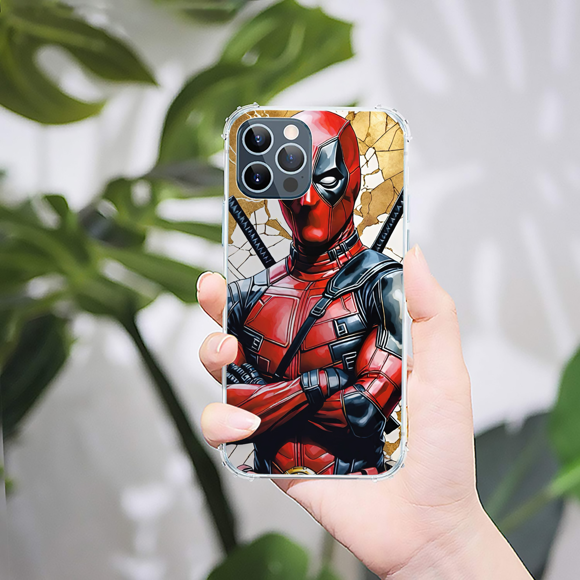 （画像用） Deadpool デッドプール 【iPhone 12シリーズ対応】透明スマホケース（クリアソフトケース）